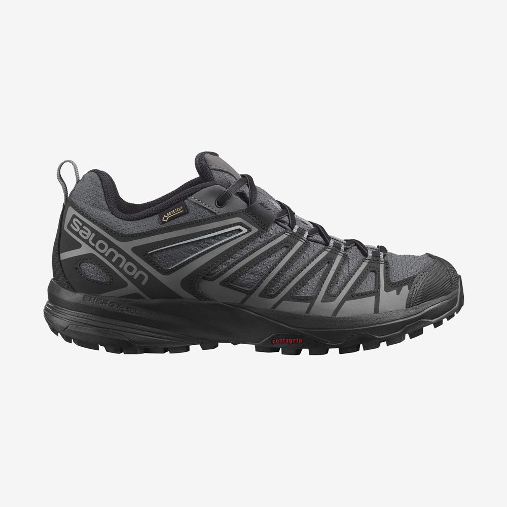 Salomon Israel X CREST GORE-TEX - Mens Hiking Shoes - Black (TLWK-73109)